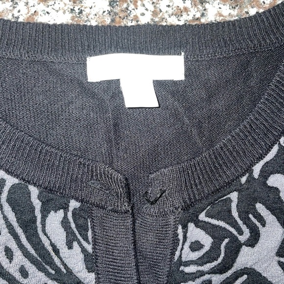 New York &  Co black longsleeve embroidered cardigan size S​​​​​​​​​​ - Picture 3 of 6